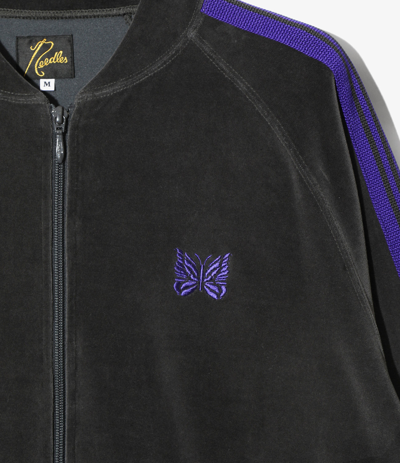 Rib Collar Track Jacket - C/PE Velour