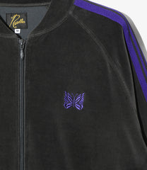 Rib Collar Track Jacket - C/PE Velour