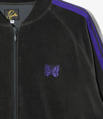 Rib Collar Track Jacket - C/PE Velour