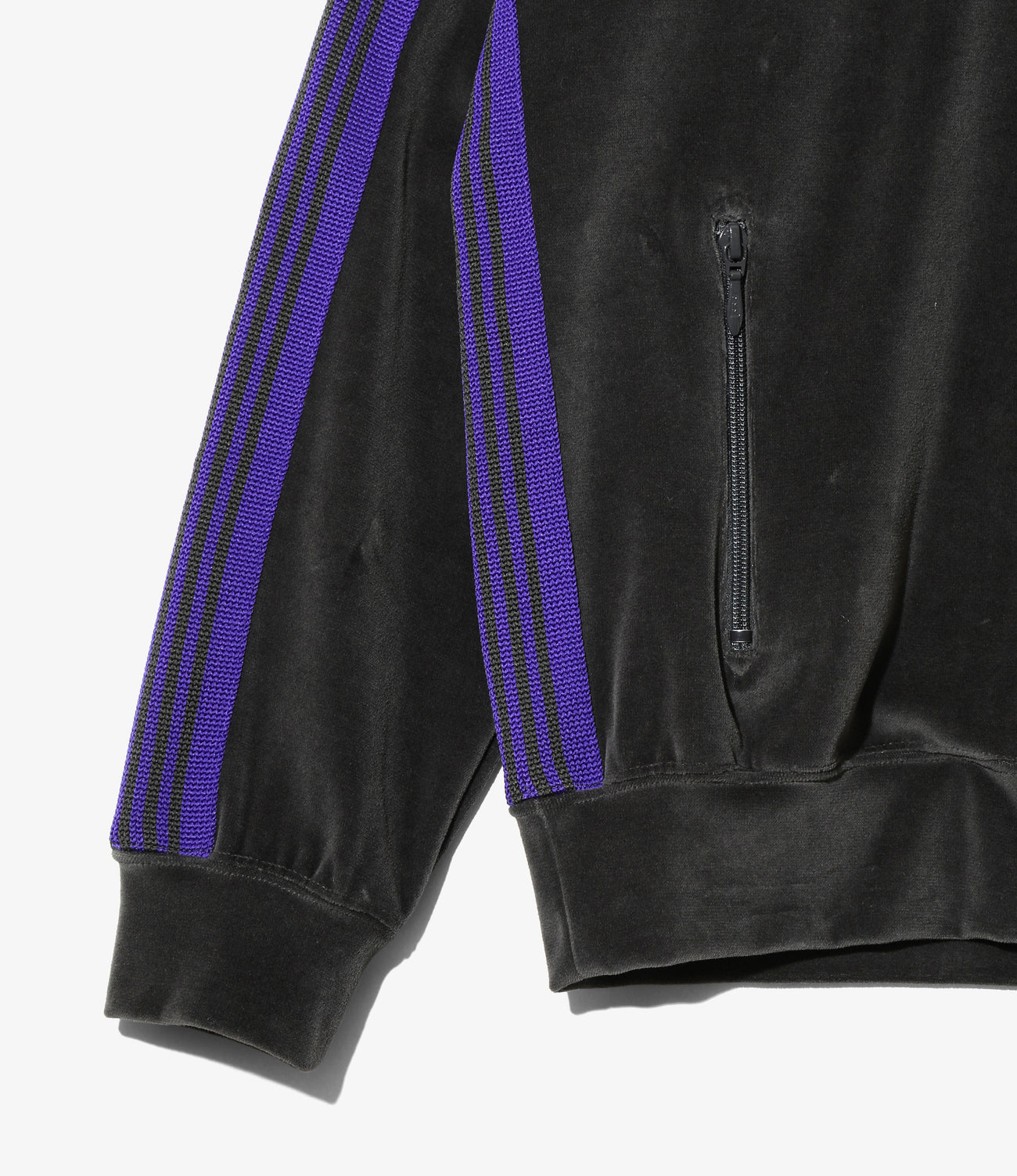 Rib Collar Track Jacket - C/PE Velour