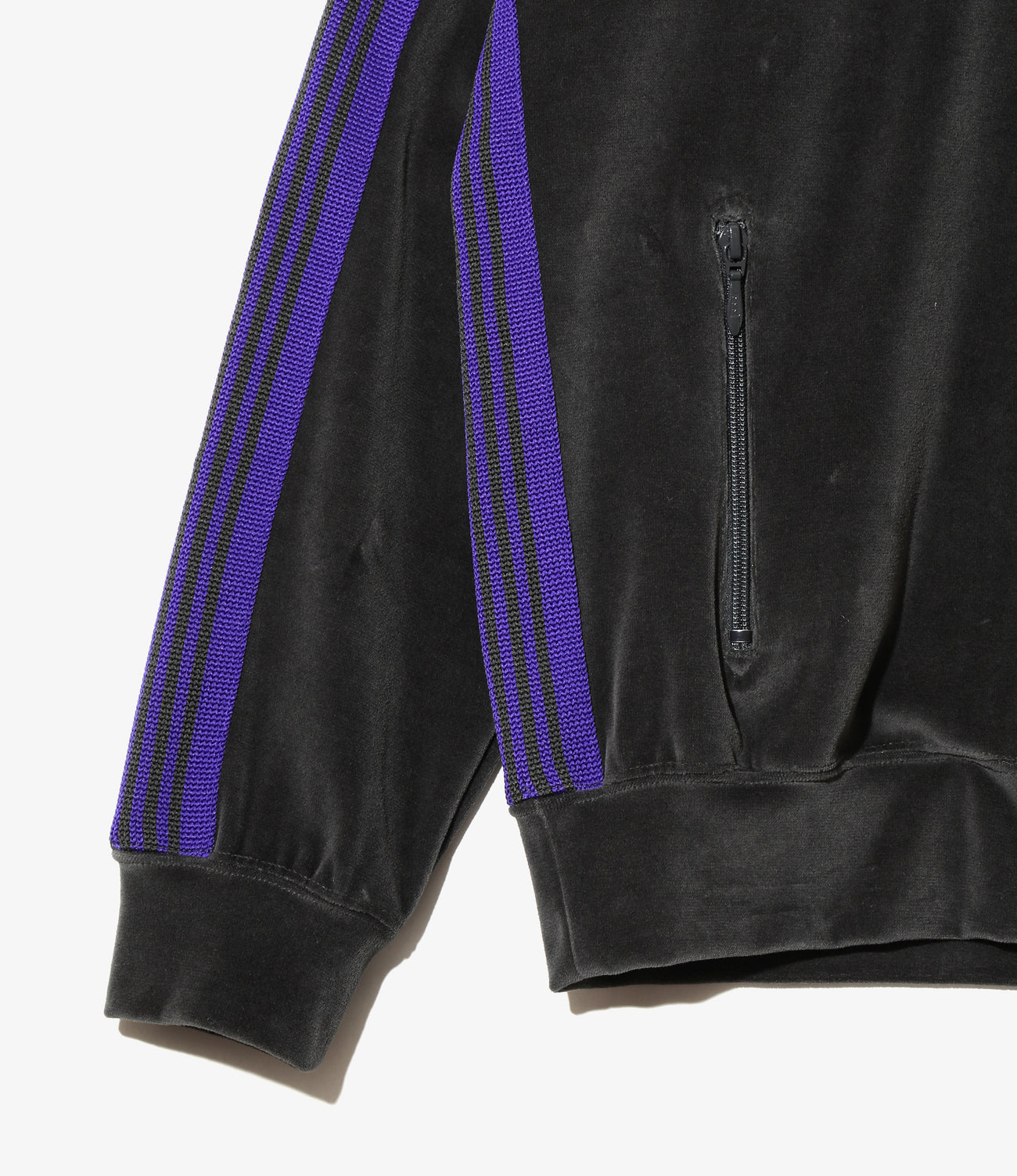 Rib Collar Track Jacket - C/PE Velour