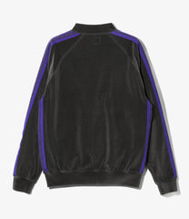 Rib Collar Track Jacket - C/PE Velour