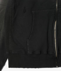 Deconstructed Zipped Sweat