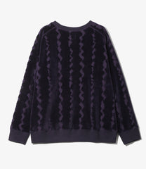 Crew Sweat Shirt - Cotton Jacquard/Python