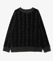 Crew Sweat Shirt - Cotton Jacquard/Python