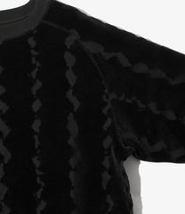Crew Sweat Shirt - Cotton Jacquard/Python