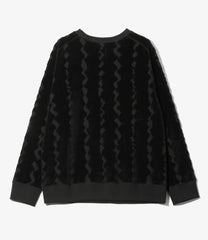 Crew Sweat Shirt - Cotton Jacquard/Python