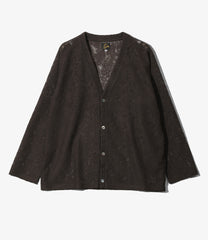 V Neck Cardigan - Paisley bulky Lace