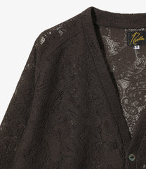 V Neck Cardigan - Paisley bulky Lace