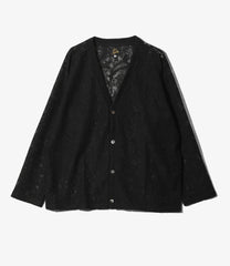 V Neck Cardigan - Paisley Bulky Lace