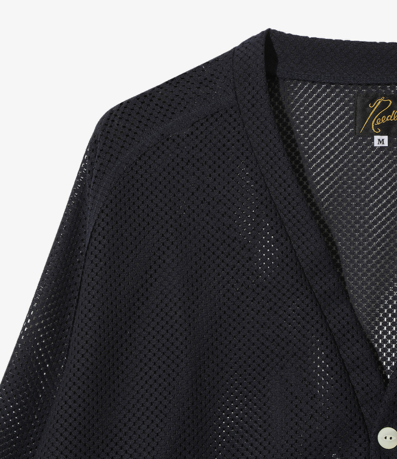 V Neck Cardigan - Geometric Raschel Lace