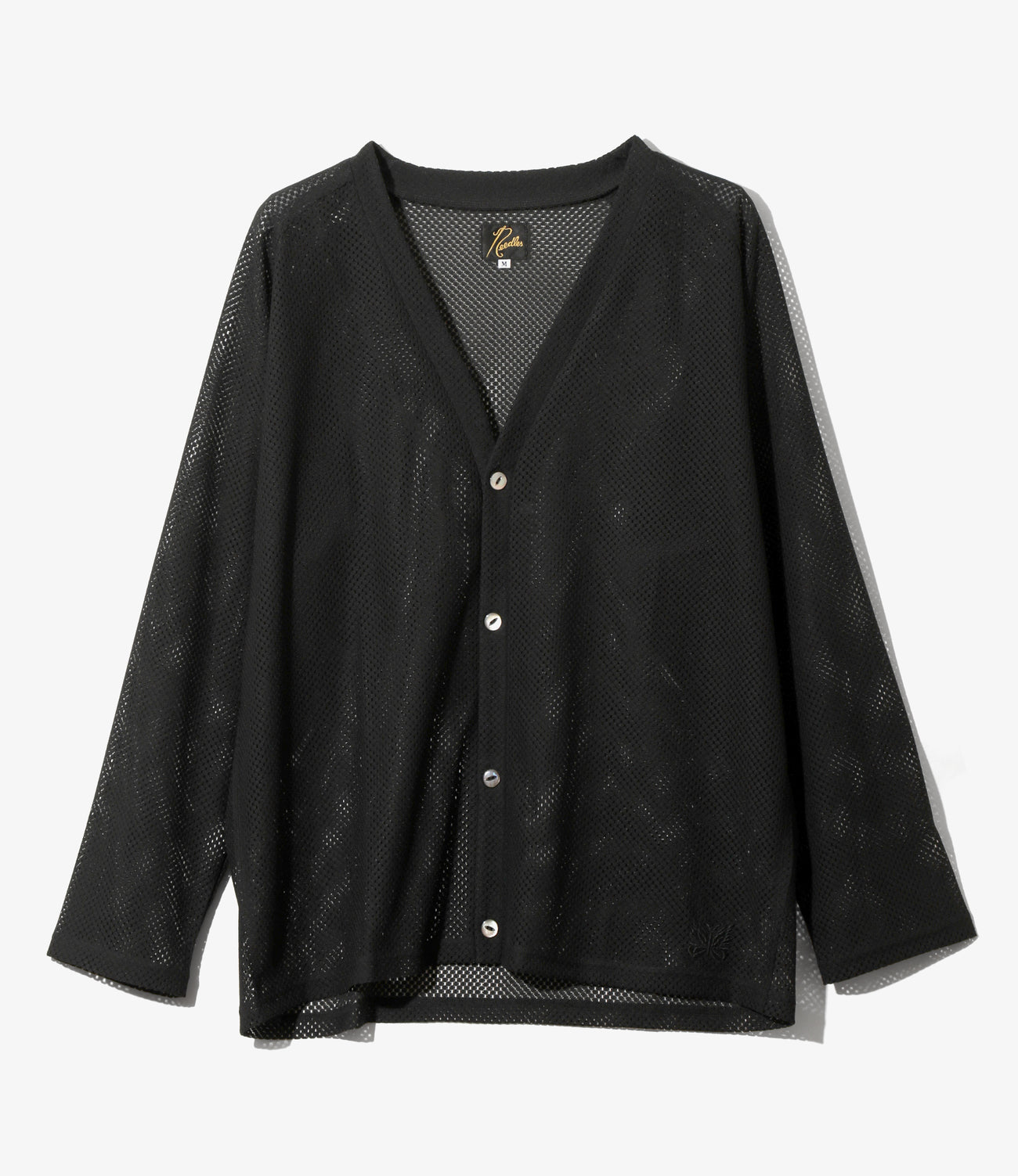V Neck Cardigan - Geometric Raschel Lace