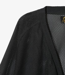 V Neck Cardigan - Geometric Raschel Lace
