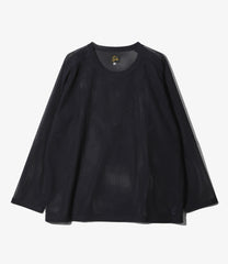 L/S U Neck Tee - Geometric Raschel Lace