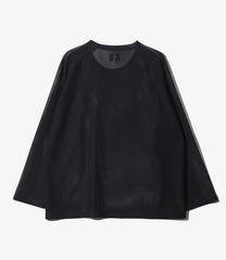 L/S U Neck Tee - Geometric Raschel Lace