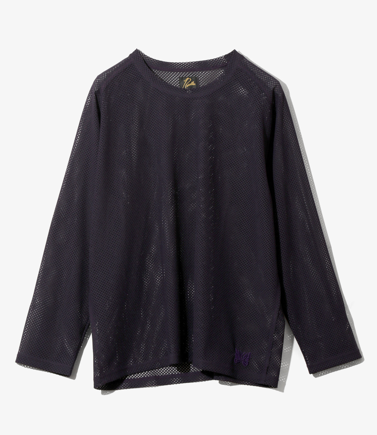 L/S U Neck Tee - Geometric Raschel Lace
