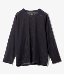 L/S U Neck Tee - Geometric Raschel Lace