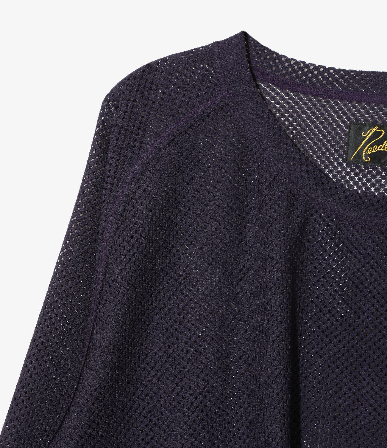 L/S U Neck Tee - Geometric Raschel Lace