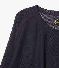 L/S U Neck Tee - Geometric Raschel Lace
