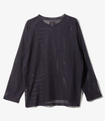 L/S U Neck Tee - Geometric Raschel Lace