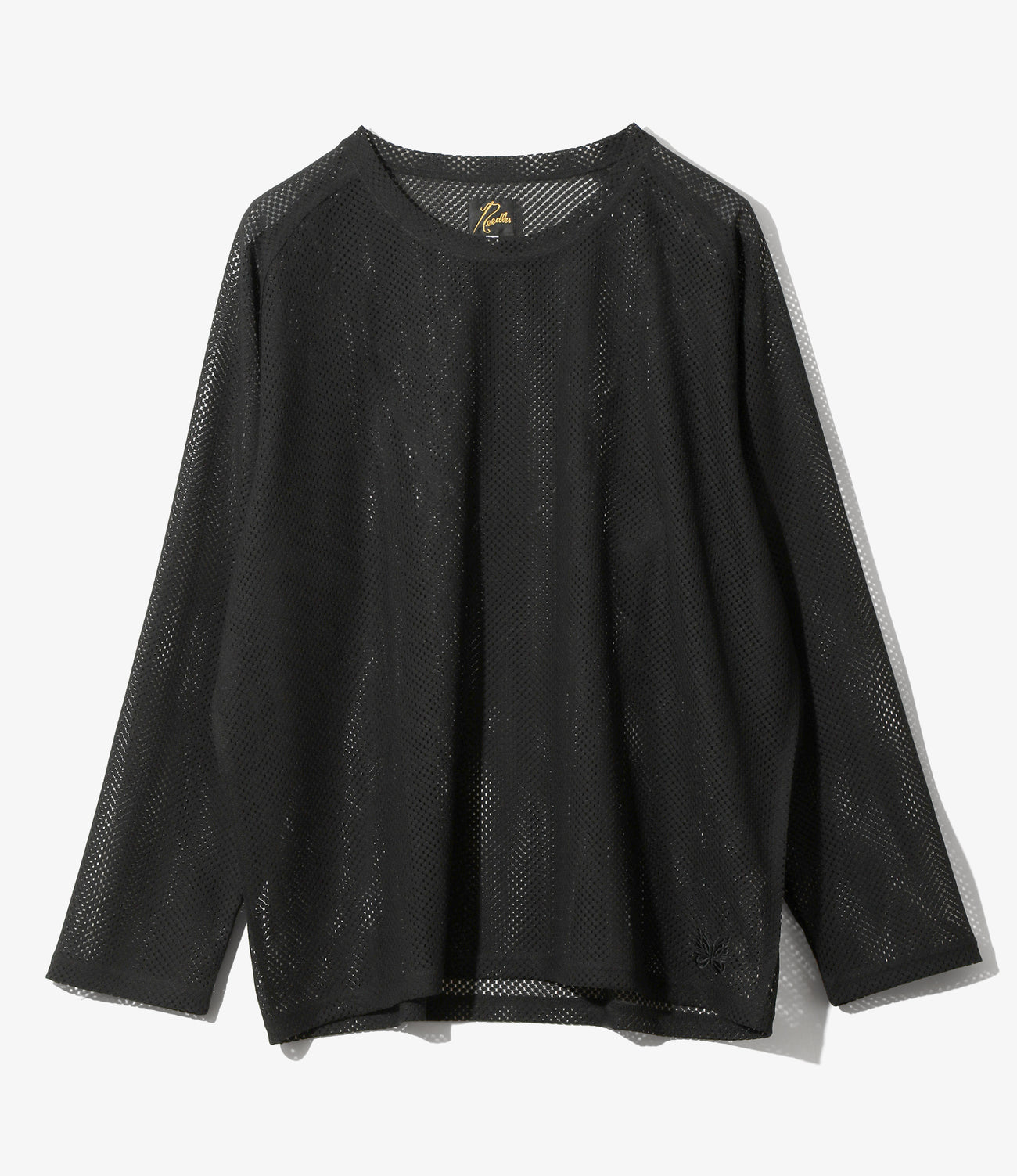 L/S U Neck Tee - Geometric Raschel Lace