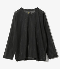 L/S U Neck Tee - Geometric Raschel Lace