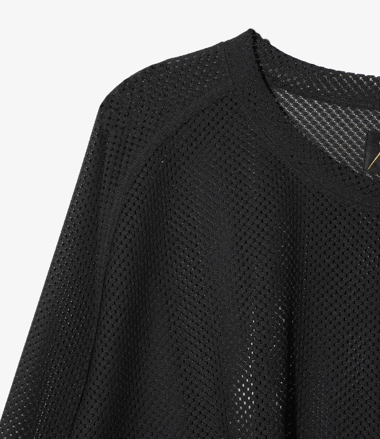 L/S U Neck Tee - Geometric Raschel Lace