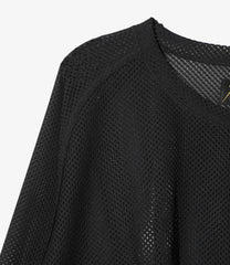 L/S U Neck Tee - Geometric Raschel Lace