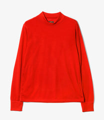 L/S Mock Neck Tee - Wool Jersey