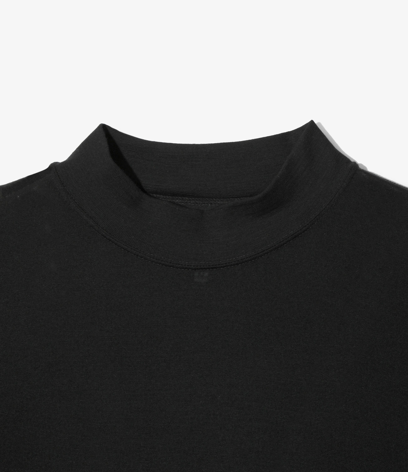 L/S Mock Neck Tee - Wool Jersey