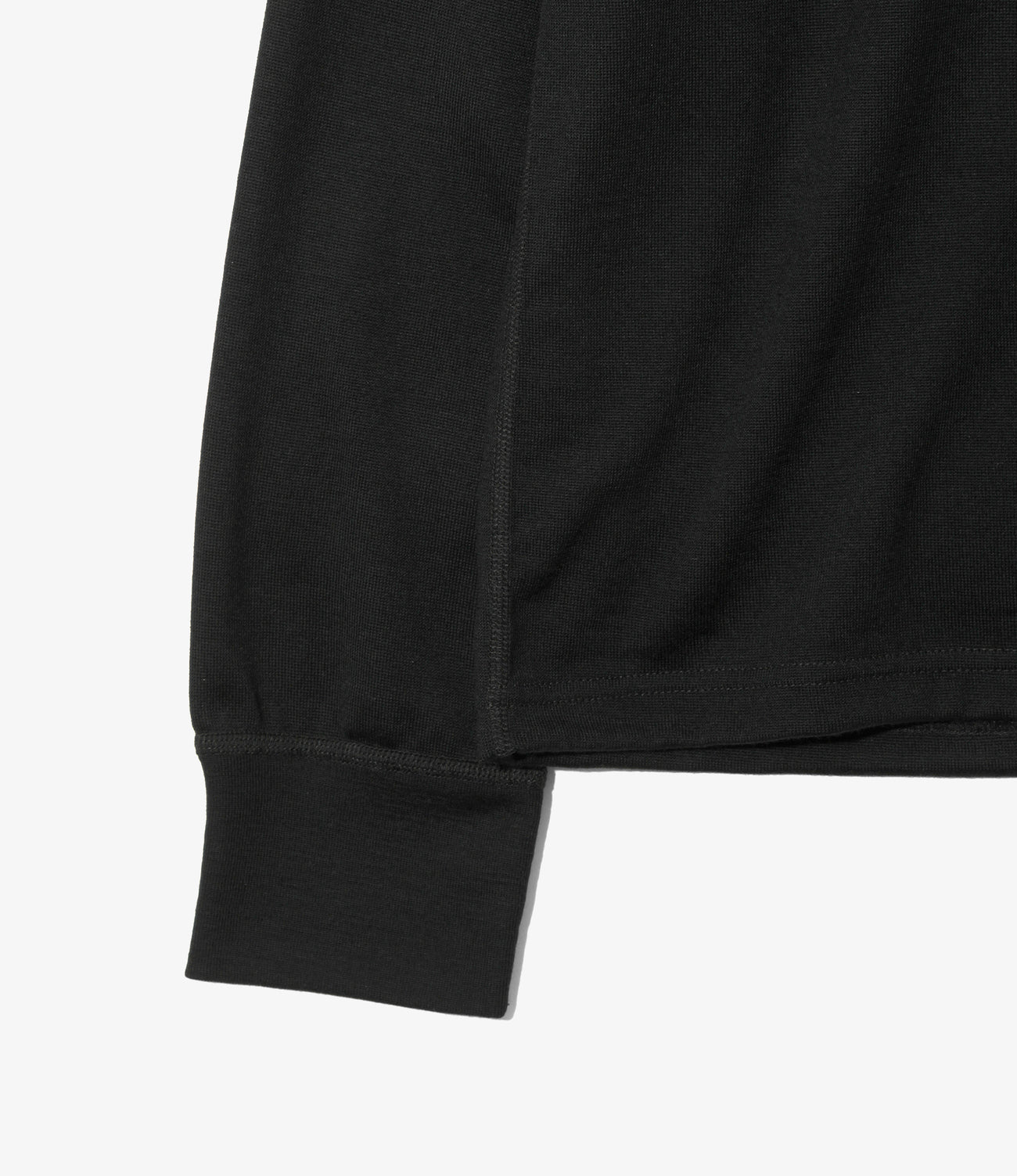 L/S Mock Neck Tee - Wool Jersey