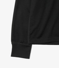L/S Mock Neck Tee - Wool Jersey