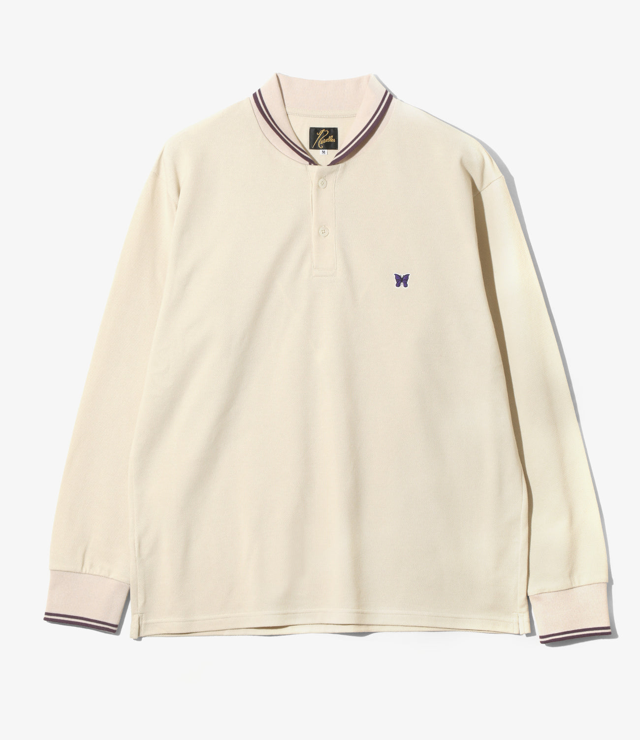 Shawl Collar L/S Polo - Cotton Pique
