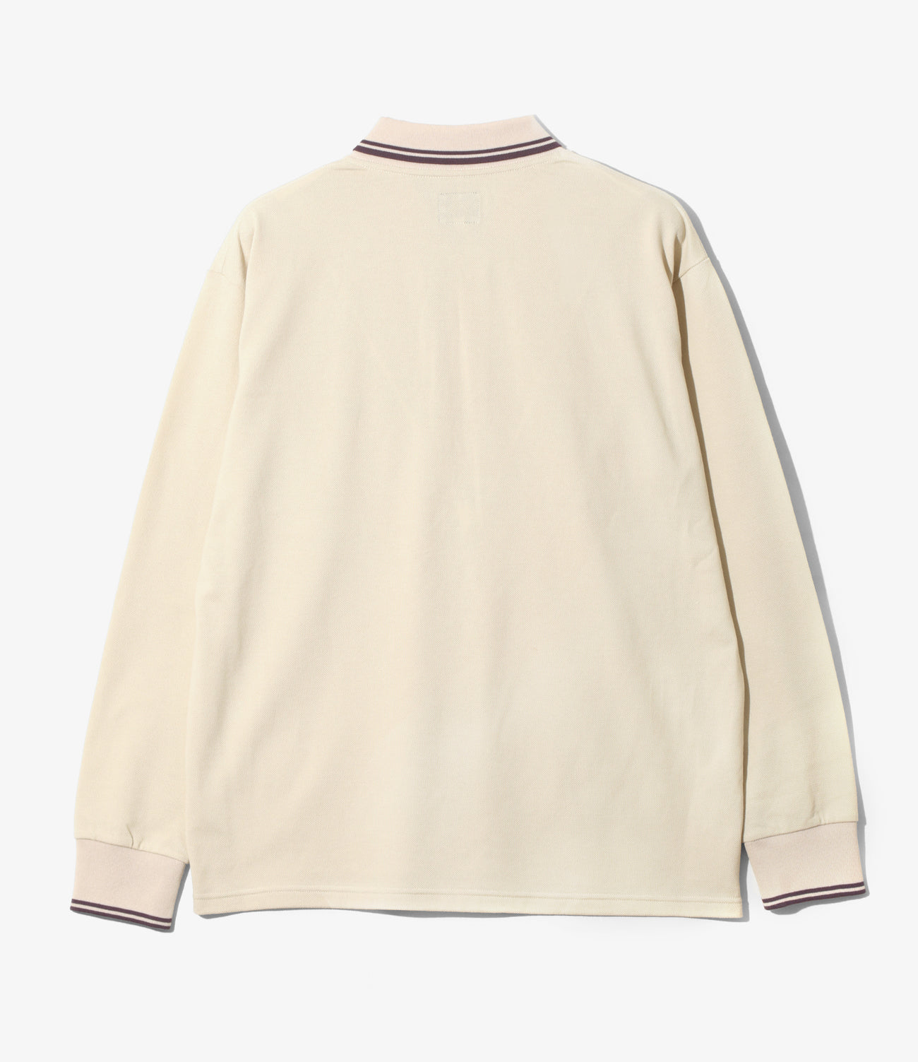 Shawl Collar L/S Polo - Cotton Pique