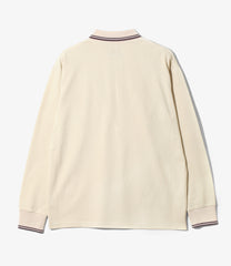 Shawl Collar L/S Polo - Cotton Pique