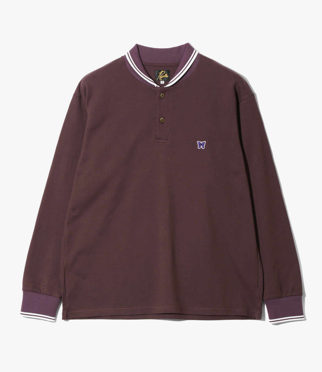 Shawl Collar L/S Polo - Cotton Pique