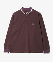 Shawl Collar L/S Polo - Cotton Pique