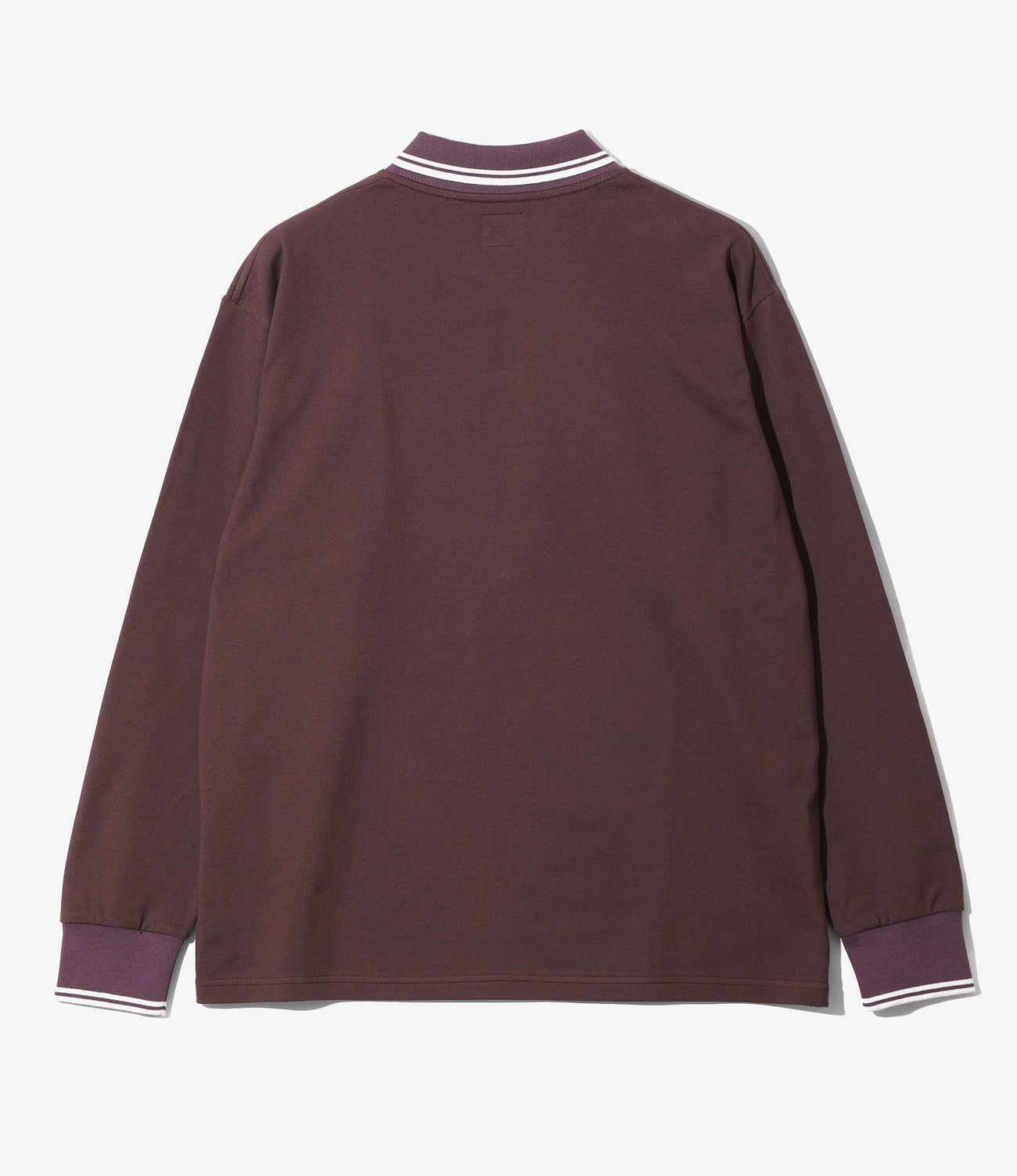 Shawl Collar L/S Polo - Cotton Pique