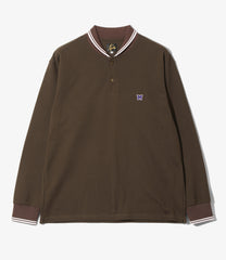 Shawl Collar L/S Polo - Cotton Pique