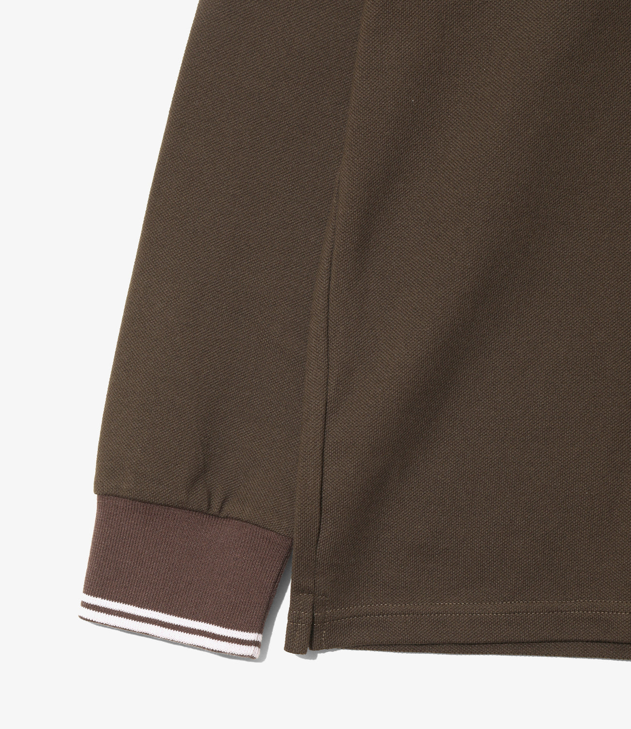 Shawl Collar L/S Polo - Cotton Pique