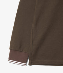Shawl Collar L/S Polo - Cotton Pique