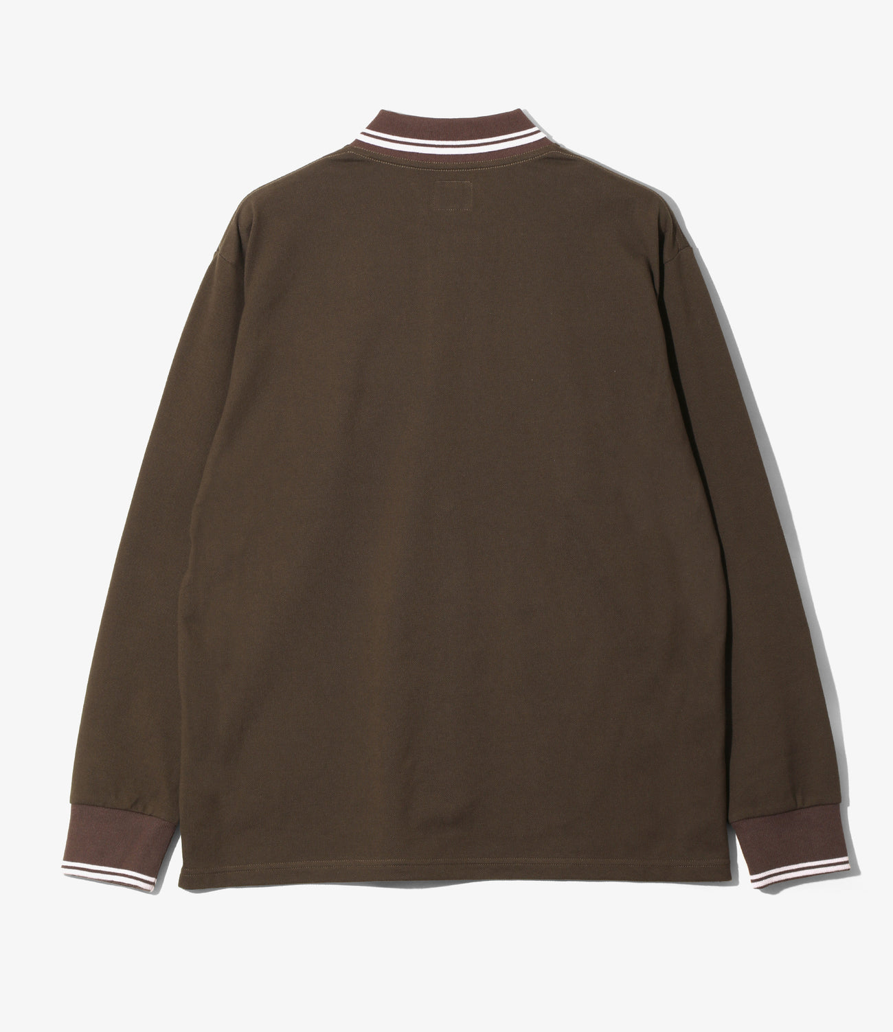 Shawl Collar L/S Polo - Cotton Pique