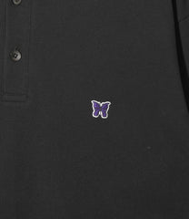 Shawl Collar L/S Polo - Cotton Pique