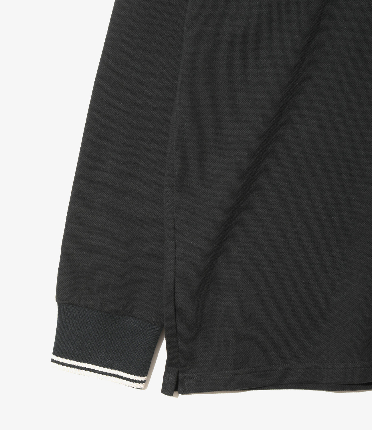 Shawl Collar L/S Polo - Cotton Pique