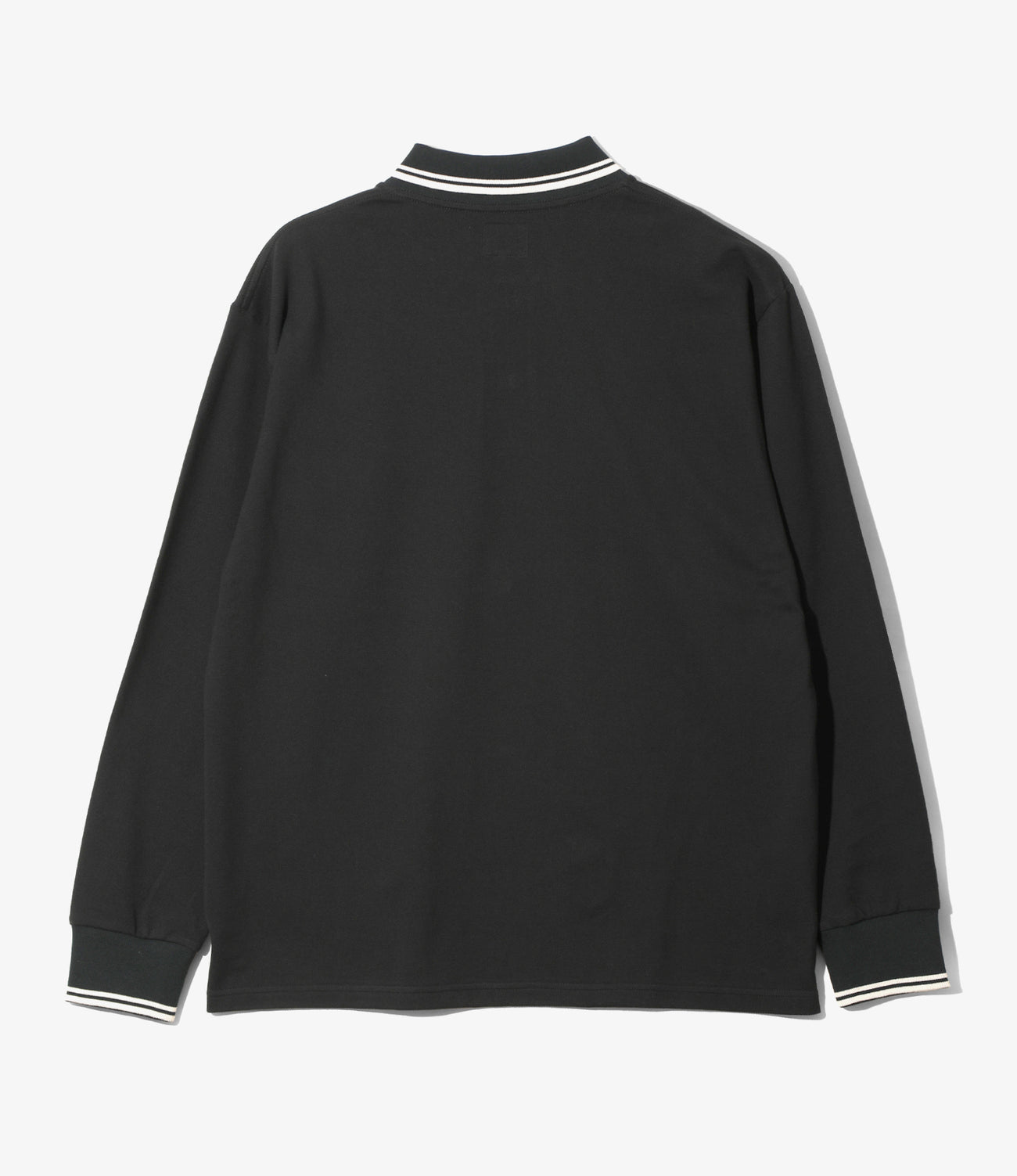 Shawl Collar L/S Polo - Cotton Pique