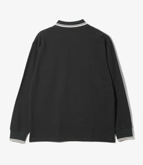 Shawl Collar L/S Polo - Cotton Pique