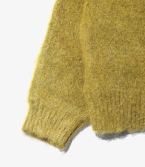 Round Collar Cardigan - Solid
