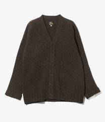Damaged V Neck Cardigan-ShetlandWool
