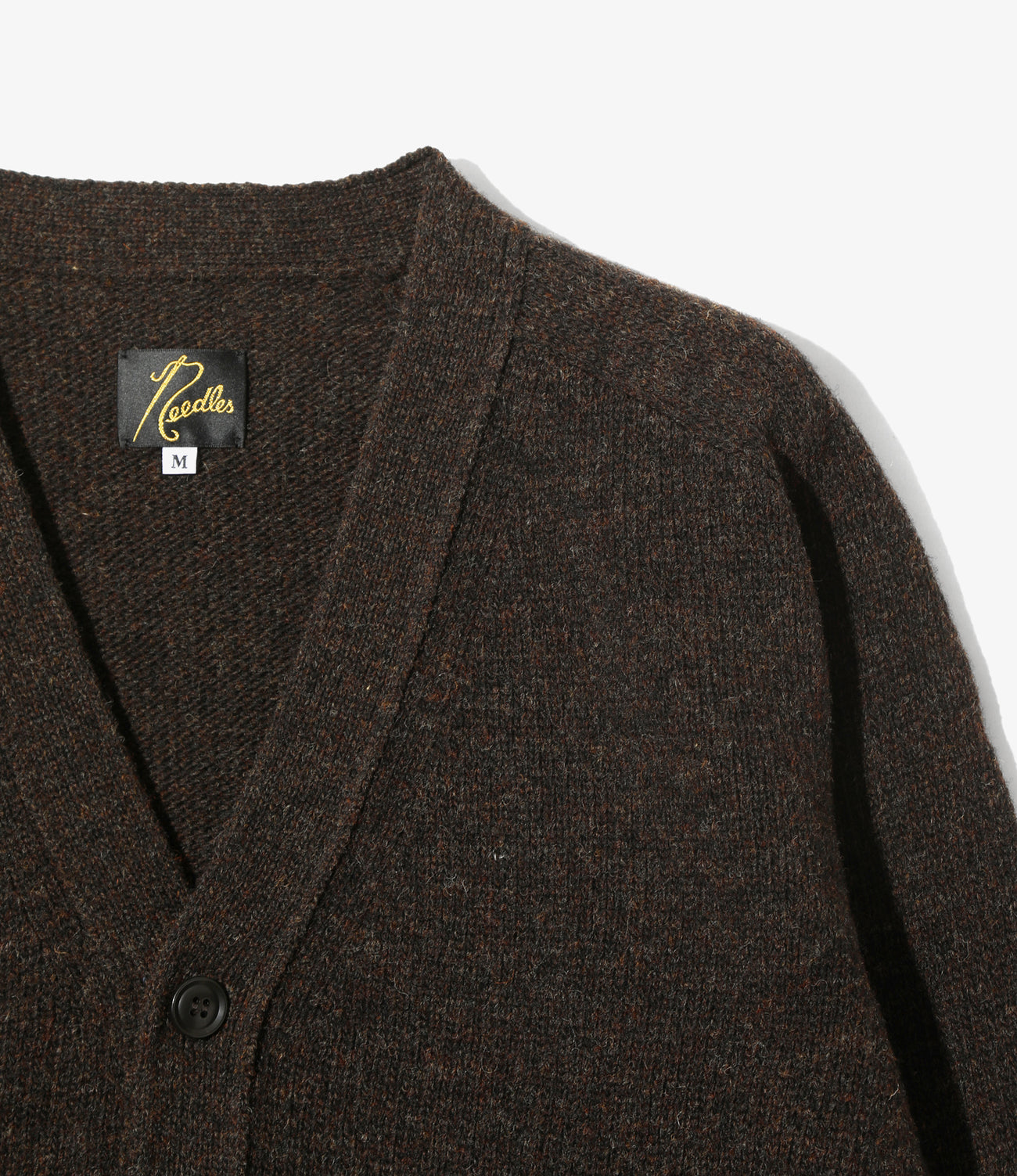 Damaged V Neck Cardigan-ShetlandWool