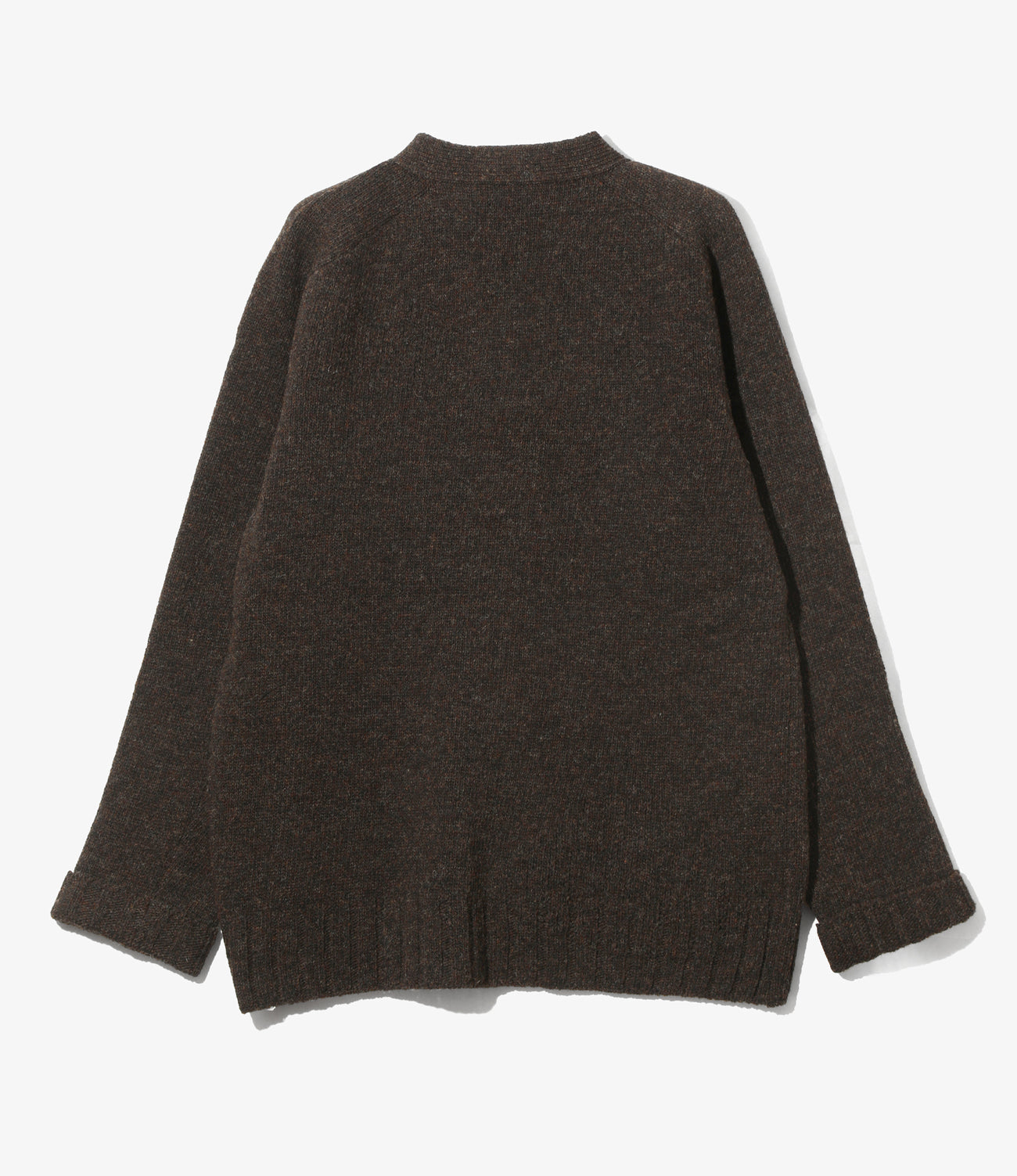Damaged V Neck Cardigan-ShetlandWool